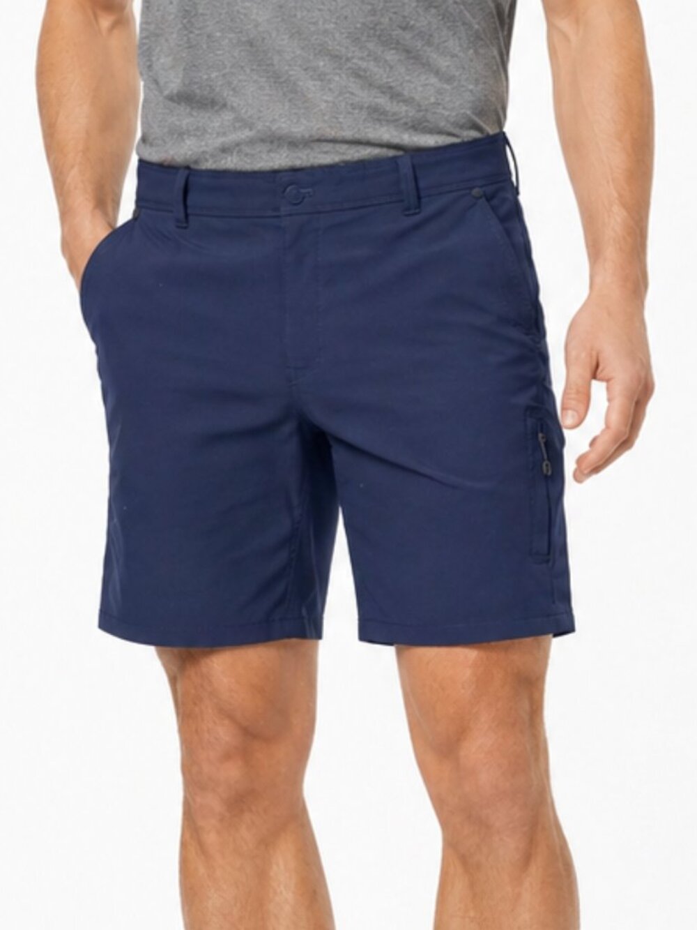 MERRELL Trail Hiking Shorts Nylon Stretch UPF 50+ Navy Blue Men's 36 x 9.5"